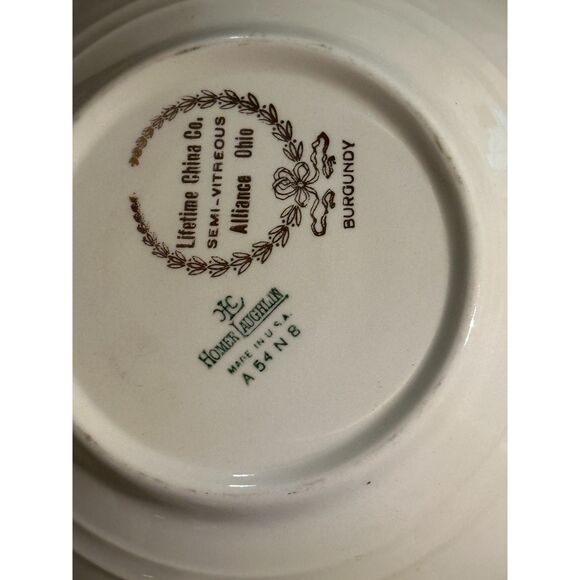 Homer Laughlin Lifetime China Burgundy Serving Bowl-DISCONTINUED - Picture 5 of 5